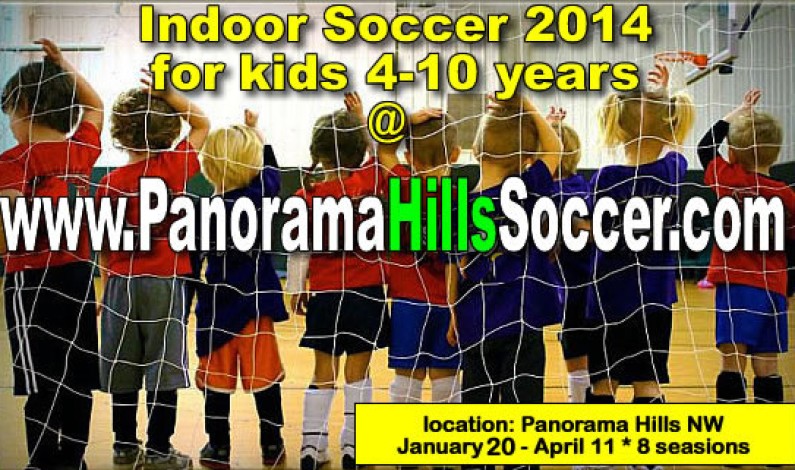 Registration for indoor soccer Panorama Hills 2014