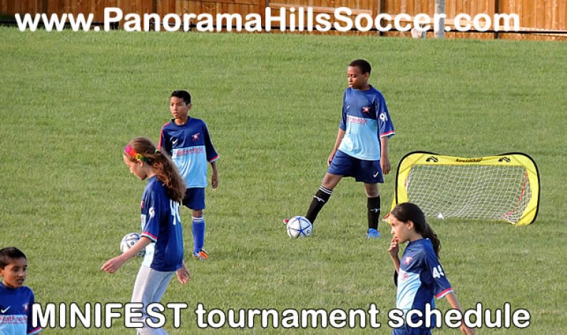 MINIFEST soccer tournament schedule MINIFEST soccer tournament schedule