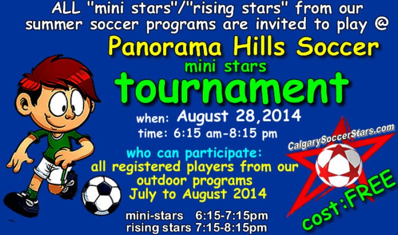 Panorama Hills “mini stars” SUMMER Soccer Tournament