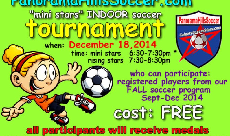 PanoramaHillsSoccer, indoor tournament for kids Dec 18, 2014