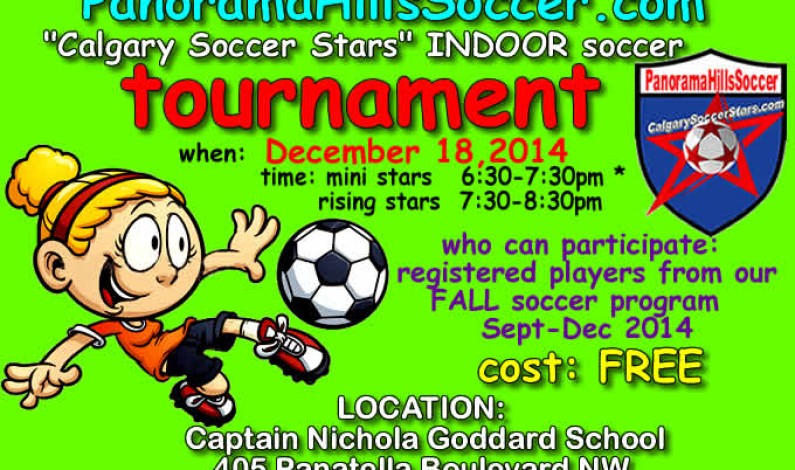 Panorama HIlls, Calgary Soccer Stars Tournament Dec 18 2014 Panorama HIlls, Calgary Soccer Stars Tournament Dec 18 2014