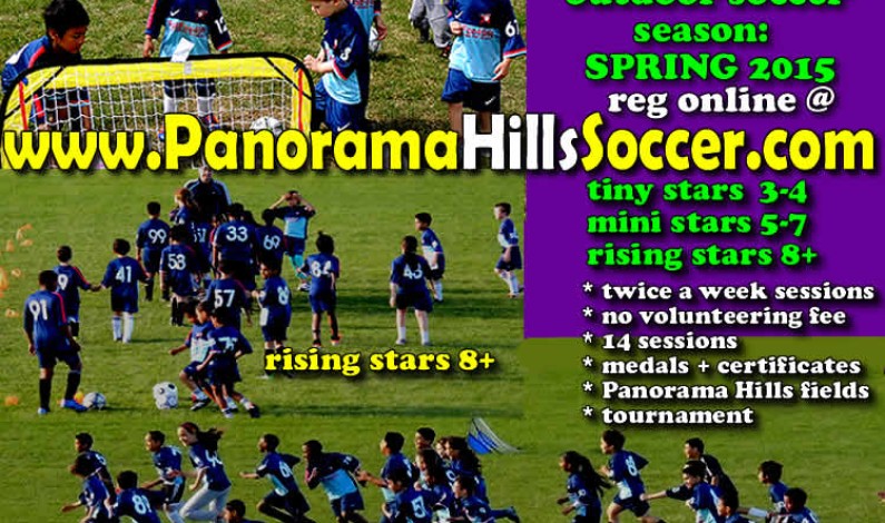 Registration for SPRING 2015 NOW OPEN @ PanoramaHillsSoccer