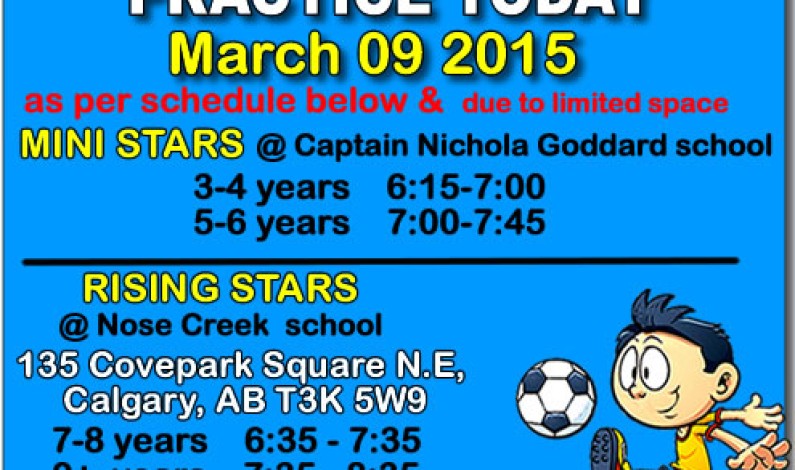Soccer practice schedule March 09 2015 Soccer practice schedule March 09 2015