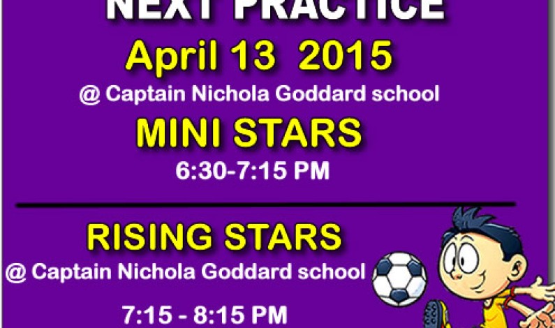 Next Soccer Practice MONDAY April 13 2015 Next Soccer Practice MONDAY April 13 2015