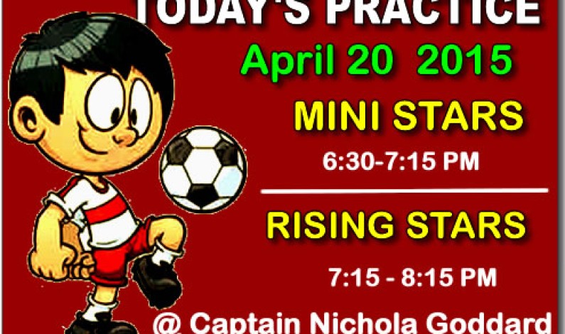 April 20 soccer practice,  Panorama HIlls Soccer