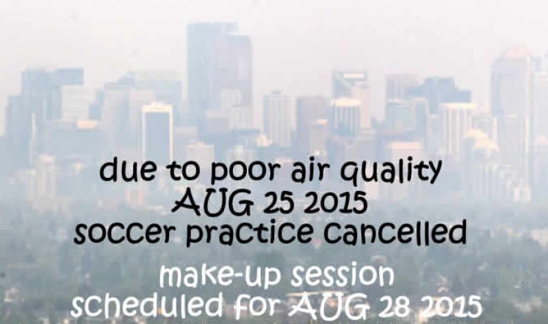 Soccer practice Aug 25 2015, cancelled