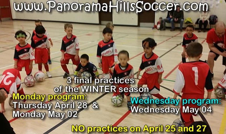 FINAL practices of WINTER soccer program FINAL practices of WINTER soccer program