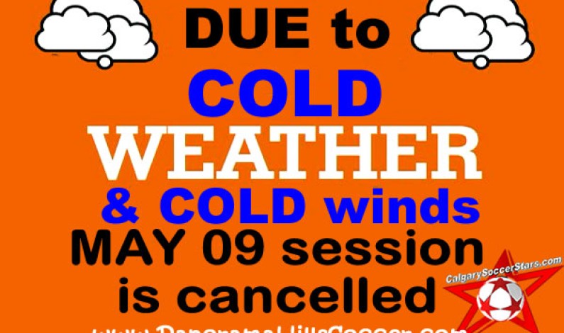 NO PRACTICE: MAY 09 2016, due to cold weather