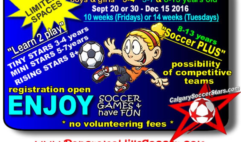 Registration is STILL OPEN for FALL 2016 ***** INDOOR SOCCER for kids in Panorama Hills
