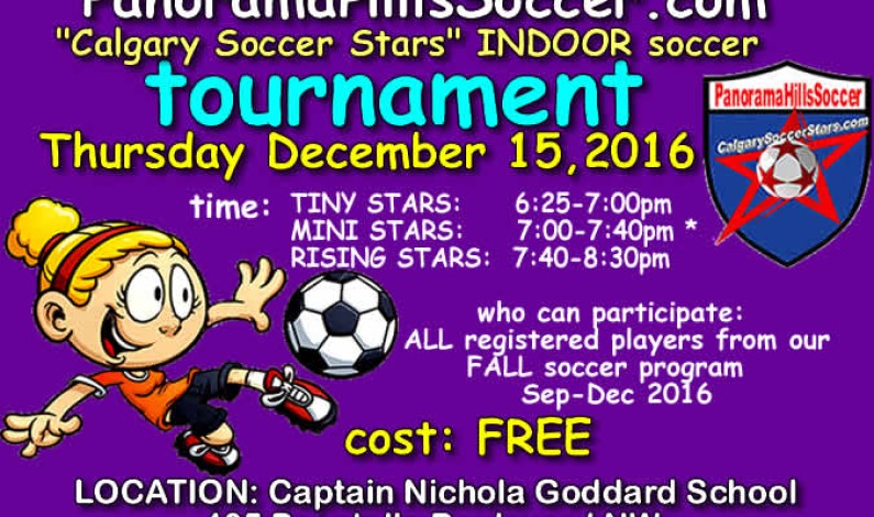 2016 FALL SOCCER STARS MINIFEST TOURNAMENT – ALL PLAYERS – Dec 15, 2016 2016 FALL SOCCER STARS MINIFEST TOURNAMENT – ALL PLAYERS – Dec 15, 2016