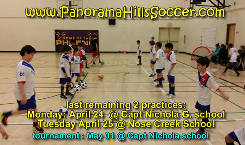 Final Week of Winter Soccer program April 24 & 25 Final Week of Winter Soccer program April 24 & 25