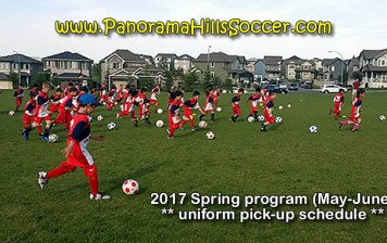 2017 SPRING SOCCER program (outdoor) – uniform PICK-UP schedule