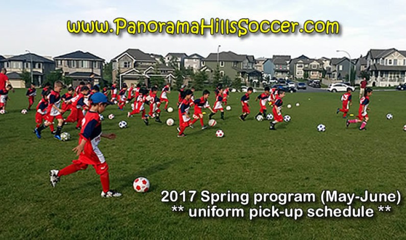 2017 SPRING SOCCER program (outdoor) – uniform PICK-UP schedule 2017 SPRING SOCCER program (outdoor) – uniform PICK-UP schedule