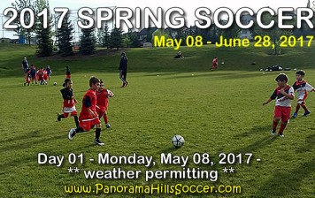 2017 SPRING SOCCER (outdoor) PROGRAM – DAY 01 – Monday May 08