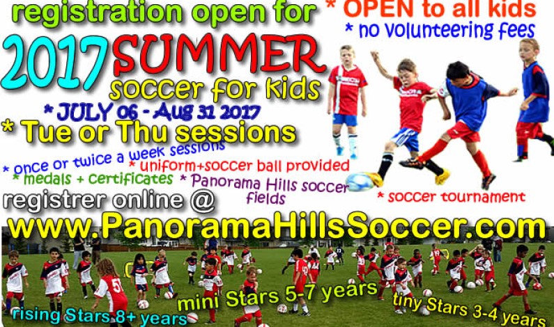 2017 SUMMER SOCCER PROGRAM REGISTRATION 2017 SUMMER SOCCER PROGRAM REGISTRATION