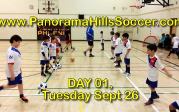 Day #01  – Tuesday’s soccer program Sept 26 2017