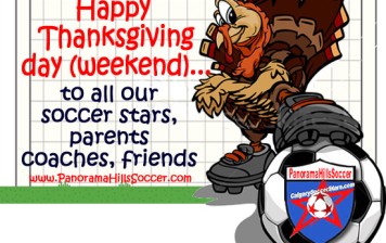 HAPPY THANKSGIVING weekend – No soccer practice on Saturday Oct 07 2017