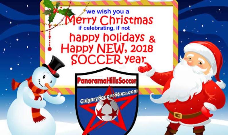 Merry Christmas & Happy New 2018, SOCCER year Merry Christmas & Happy New 2018, SOCCER year