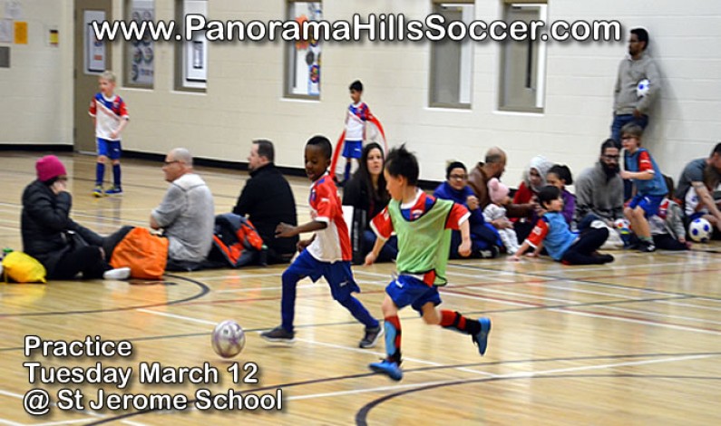 TUESDAY March 12 – Soccer practice @ St Jerome School