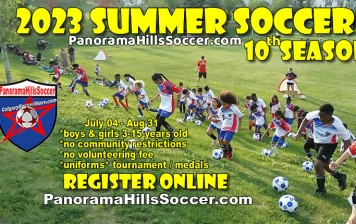 Registration OPEN for 2023 SUMMER SOCCER  for kids/parents in Panorama Hills