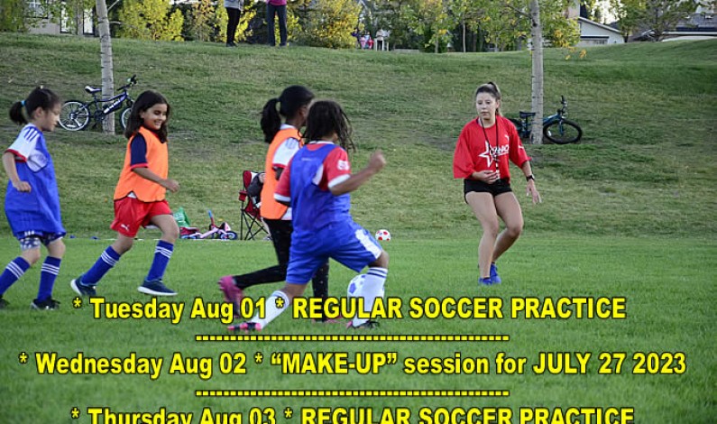 Quick reminder: “Make-up” practice Wed. Aug 02, & regular practice Thu. Aug 03 Quick reminder: “Make-up” practice Wed. Aug 02, & regular practice Thu. Aug 03