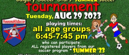 Calgary Soccer Stars * 2023 SUMMER Soccer tournament * Tue Aug 29 – 10th anniversary