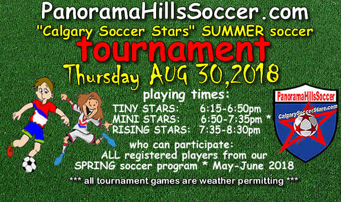 Panorama Hills Summer soccer tournament