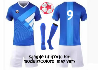 Player's Uniform kit (jersey, shorts, socks & soccer ball) PAYPAL